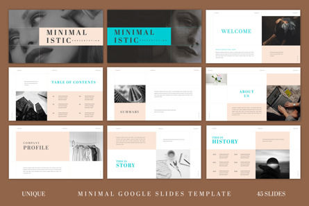 Minimalistic Minimal Google Slides Presentation Template, 슬라이드 2, 11198, 비즈니스 — PoweredTemplate.com