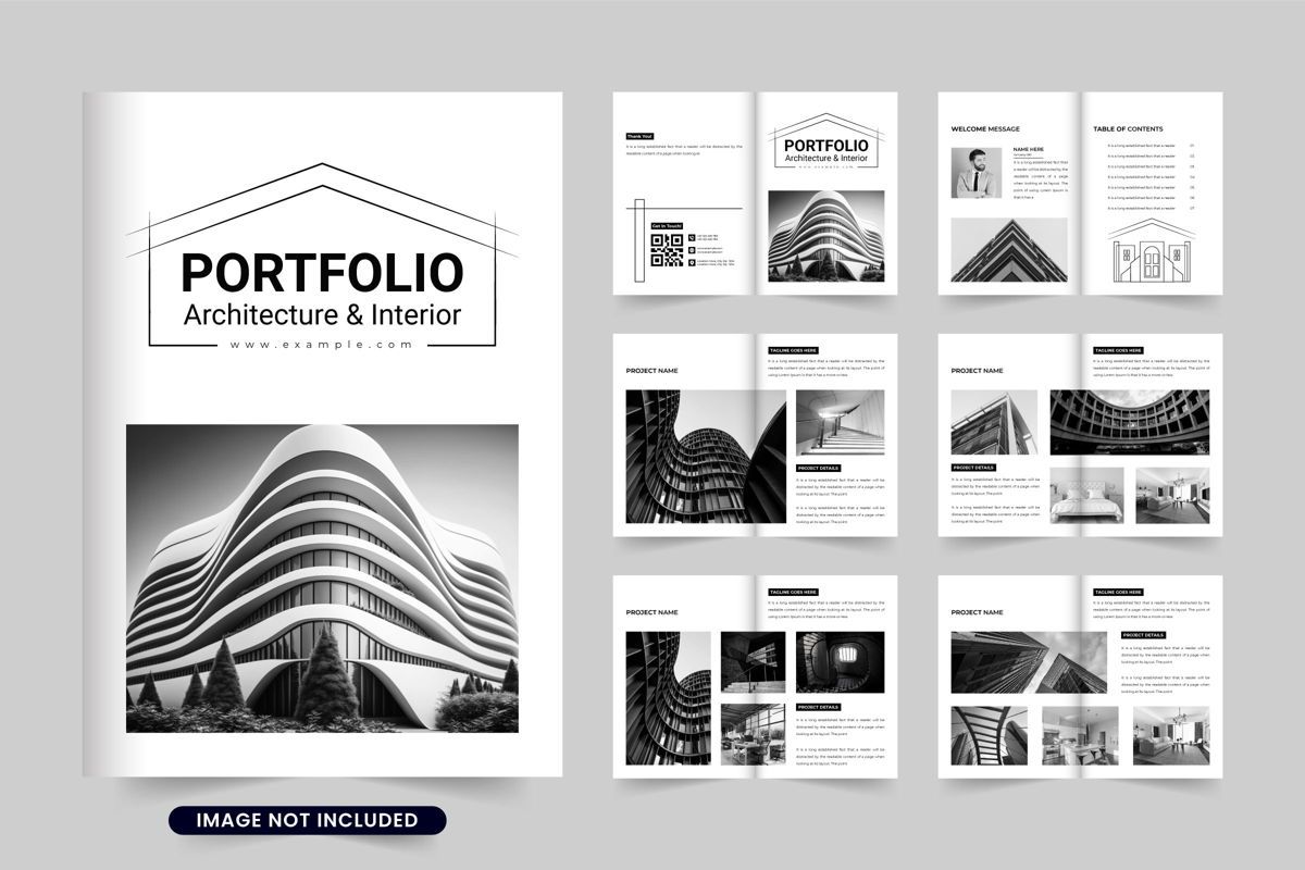 Architecture Portfolio Brochure Vector Iftistock 108803 