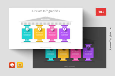 4 Pillars Presentation Template, Gratis Tema di Presentazioni Google, 11211, Concetti del Lavoro — PoweredTemplate.com