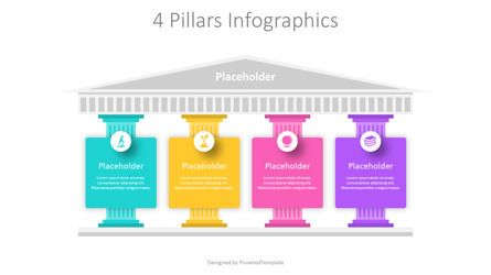 4 Pillars Presentation Template, Diapositiva 2, 11211, Conceptos de negocio — PoweredTemplate.com