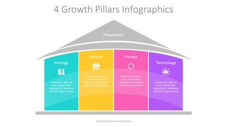 4 Growth Pillars Infographics for Presentation, 幻灯片 2, 11212, 商业概念 — PoweredTemplate.com