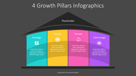 4 Growth Pillars Infographics for Presentation, Deslizar 3, 11212, Conceitos de Negócios — PoweredTemplate.com