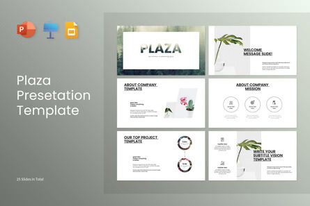 Plaza Presentation Template, Plantilla de PowerPoint, 11217, Negocios — PoweredTemplate.com