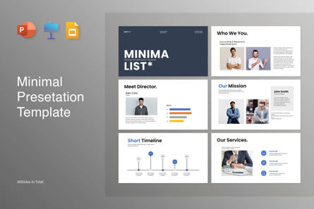 Minimalist Presentation Template, Modele PowerPoint, 11219, Business — PoweredTemplate.com