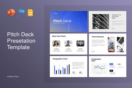 Pitch Deck Presentation Template, PowerPoint模板, 11220, 商业 — PoweredTemplate.com