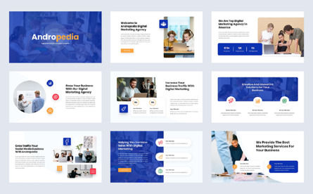 Andropedia - Digital Marketing PowerPoint Template, Slide 2, 11221, Konsep Bisnis — PoweredTemplate.com