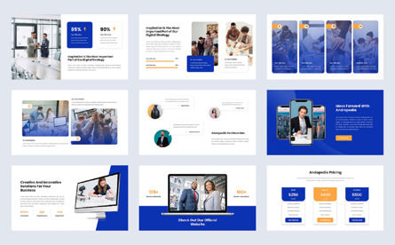 Andropedia - Digital Marketing PowerPoint Template, Diapositiva 4, 11221, Conceptos de negocio — PoweredTemplate.com