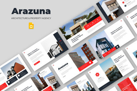 Arazuna Architecture Property Agency Google Slide Template, Google 슬라이드 테마, 11223, 부동산 — PoweredTemplate.com