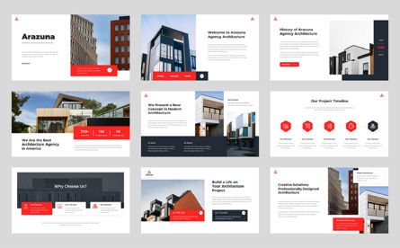 Arazuna Architecture Property Agency Google Slide Template, Slide 2, 11223, Real Estate — PoweredTemplate.com
