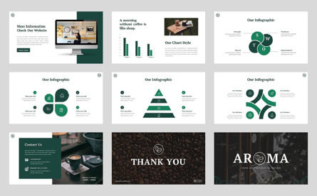 Aroma - Coffee Shop Cafe Powerpoint Template, スライド 5, 11224, Food & Beverage — PoweredTemplate.com