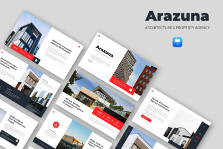 Arazuna - Architecture Property Agency Keynote Template, Plantilla de Keynote, 11233, Inmuebles — PoweredTemplate.com