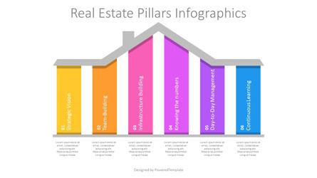 Real Estate Pillars Infographics, Deslizar 2, 11240, Conceitos de Negócios — PoweredTemplate.com