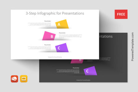 3-Step Infographic for Presentations, Kostenlos Google Slides Thema, 11242, Infografiken — PoweredTemplate.com