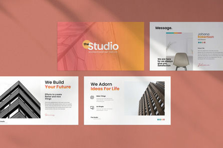 The Studio Minimalist Presentation Template, Diapositiva 3, 11247, Negocios — PoweredTemplate.com