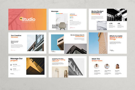 The Studio Minimalist Presentation Template, Diapositive 5, 11247, Business — PoweredTemplate.com