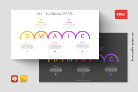 Lean Six Sigma DMAIC, Gratis Google Presentaties-thema, 11254, Businessmodellen — PoweredTemplate.com