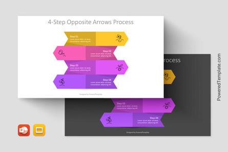 4-Step Opposite Arrows Process, Google Slides Thema, 11256, Infografiken — PoweredTemplate.com