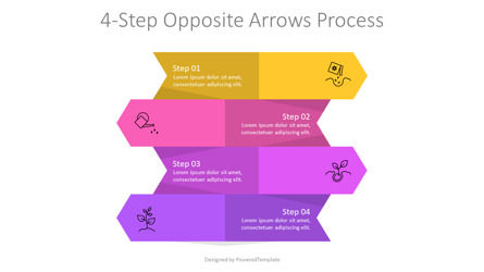 4-Step Opposite Arrows Process, 슬라이드 2, 11256, 인포메이션 그래픽 — PoweredTemplate.com