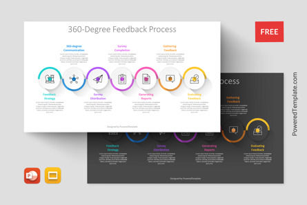 360-Degree Feedback Process, Gratis Tema di Presentazioni Google, 11257, Modelli di lavoro — PoweredTemplate.com