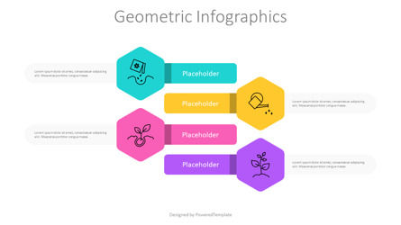 4-Step Geometric Infographics, スライド 2, 11262, ビジネスコンセプト — PoweredTemplate.com