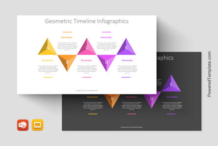 Geometric Timeline Infographics for Presentation, Tema de Google Slides, 11263, Infografías — PoweredTemplate.com