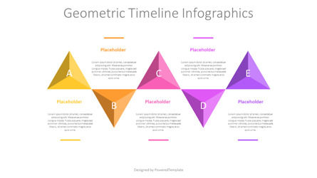 Geometric Timeline Infographics for Presentation, Deslizar 2, 11263, Infográficos — PoweredTemplate.com