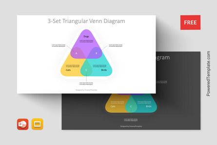 3-Set Triangular Venn Diagram, Gratis Tema di Presentazioni Google, 11269, Concetti del Lavoro — PoweredTemplate.com