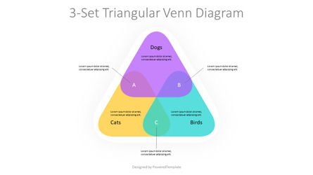 3-Set Triangular Venn Diagram, Deslizar 2, 11269, Conceitos de Negócios — PoweredTemplate.com