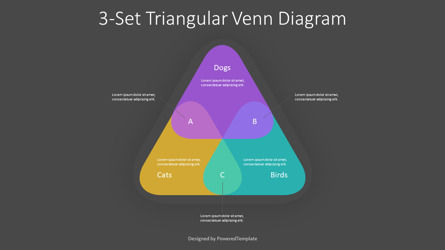 3-Set Triangular Venn Diagram, Slide 3, 11269, Concetti del Lavoro — PoweredTemplate.com