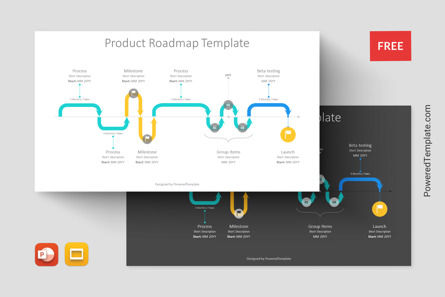 Product Roadmap Template, 11271, Process Diagrams — PoweredTemplate.com