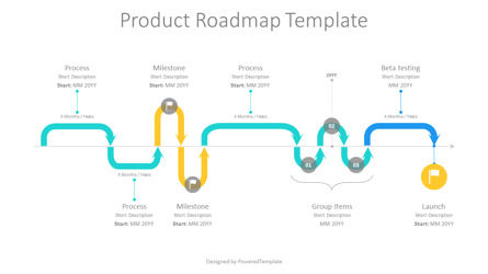 Product Roadmap Template, Slide 2, 11271, Process Diagrams — PoweredTemplate.com