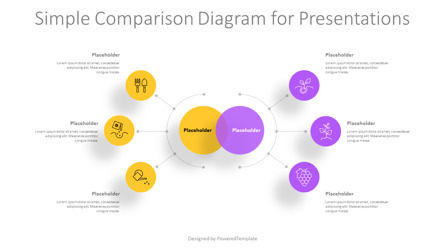 Simple Comparison Diagram for Presentations, Dia 2, 11272, Business Concepten — PoweredTemplate.com