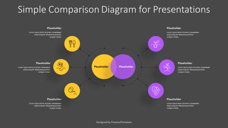 Simple Comparison Diagram for Presentations, スライド 3, 11272, ビジネスコンセプト — PoweredTemplate.com
