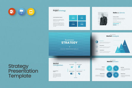Business Strategy Presentation Template, PowerPoint Template, 11274, Business — PoweredTemplate.com