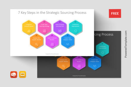 7 Key Steps in the Strategic Sourcing Process Presentation Template, Gratis Tema di Presentazioni Google, 11280, Modelli di lavoro — PoweredTemplate.com