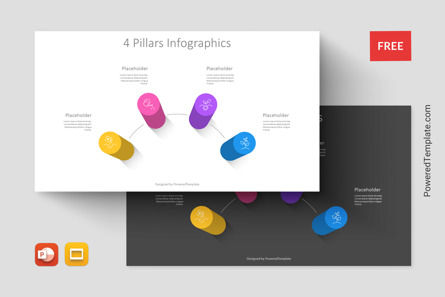 4 Pillars Infographic for Presentation, Gratis Google Presentaties-thema, 11282, 3D — PoweredTemplate.com