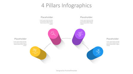4 Pillars Infographic for Presentation, Slide 2, 11282, 3D — PoweredTemplate.com