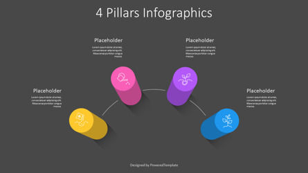 4 Pillars Infographic for Presentation, スライド 3, 11282, 3D — PoweredTemplate.com