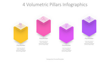 4 Volumetric Pillars Presentation Infographics, Deslizar 2, 11283, Conceitos de Negócios — PoweredTemplate.com