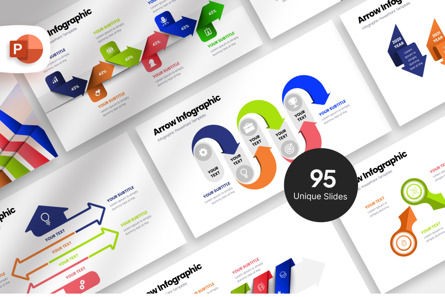 Arrow Infographic - PowerPoint Template, Plantilla de PowerPoint, 11284, 3D — PoweredTemplate.com