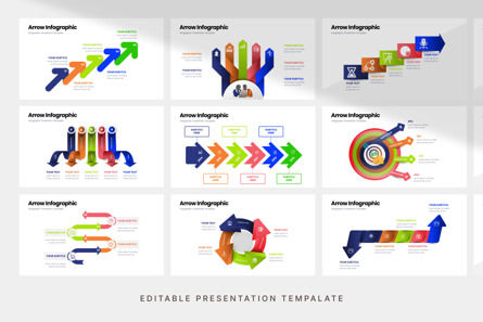 Arrow Infographic - PowerPoint Template, Folie 3, 11284, 3D — PoweredTemplate.com