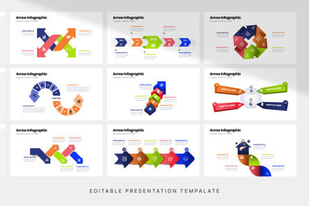 Arrow Infographic - PowerPoint Template, Diapositive 4, 11284, 3D — PoweredTemplate.com