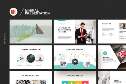Minimal Business Plan Presentation, PowerPoint Template, 11289, Business — PoweredTemplate.com