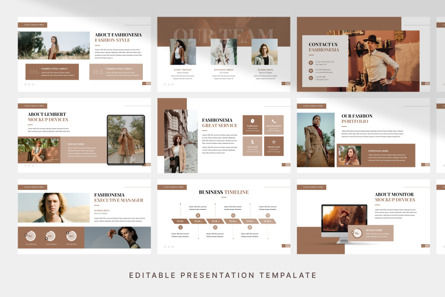 Aesthetic Fashion - PowerPoint Template, Deslizar 3, 11297, Art & Entertainment — PoweredTemplate.com