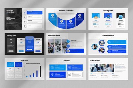Business Pitch Deck Google Slides Template, スライド 4, 11303, ビジネス — PoweredTemplate.com