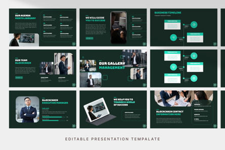 Modern Blockchain - PowerPoint Template, Diapositive 3, 11307, Business — PoweredTemplate.com