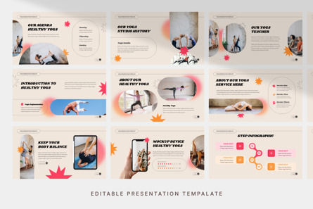 Retro Yoga Class - PowerPoint Template, Diapositiva 3, 11311, Negocios — PoweredTemplate.com