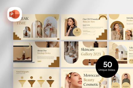 Moroccan Beauty Product - PowerPoint Template, Templat PowerPoint, 11316, Bisnis — PoweredTemplate.com