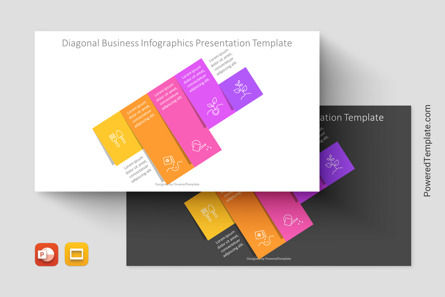 Diagonal Business Infographics Presentation Template, Tema de Google Slides, 11320, Conceptos de negocio — PoweredTemplate.com