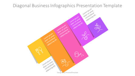 Diagonal Business Infographics Presentation Template, Slide 2, 11320, Concetti del Lavoro — PoweredTemplate.com